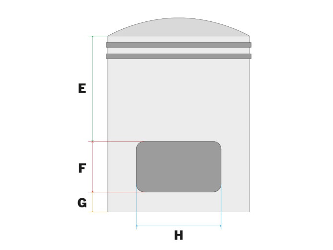 Athena AJH 70cc Piston 45mm single piston ring (45x1 B) product